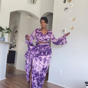 Purple Tie-Dye Women's Skirt